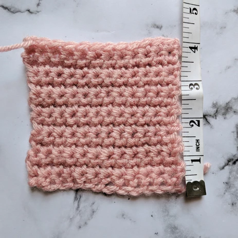 The 4 inch by 4 inch control swatch