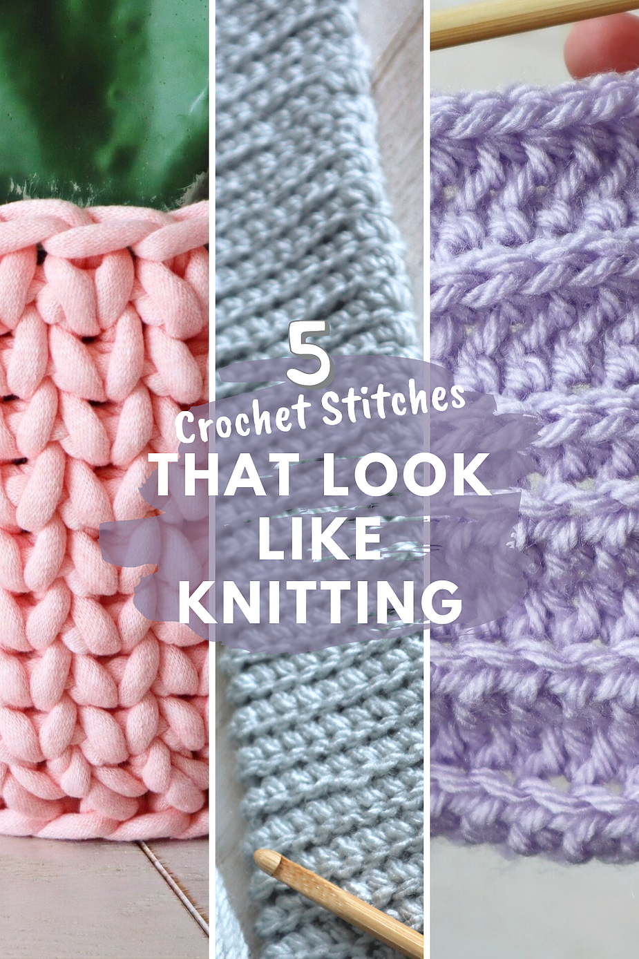 5 Crochet Stitches That Look Like Knitting! – The Snugglery