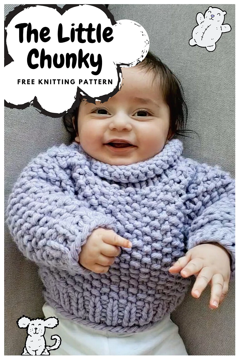 emulering Handel polet The Little Chunky - Free Knit Baby Sweater Pattern - The Snugglery