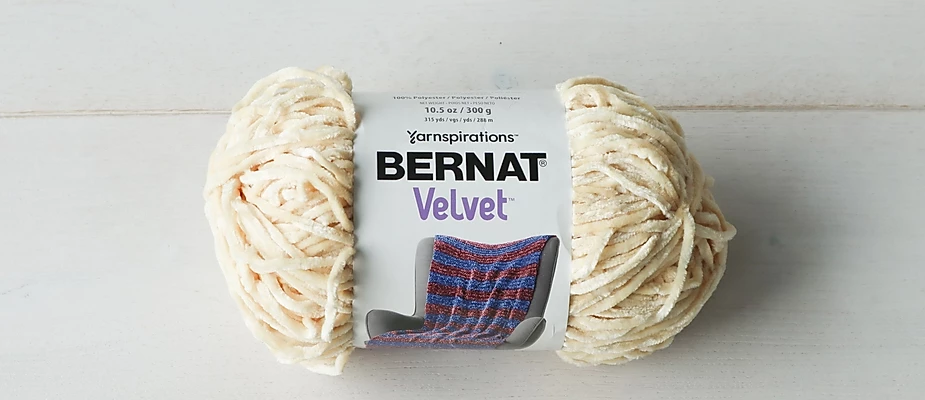Bernat Velvet Yarn Scrunchie Pattern