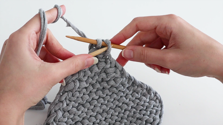 DIY Open Knit Sweater with T-Shirt Yarn - Make