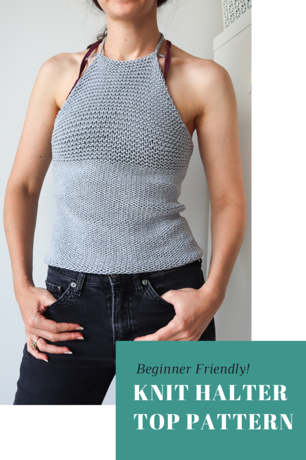 Beginner Knit Halter Top Free Knitting Pattern! The Snugglery