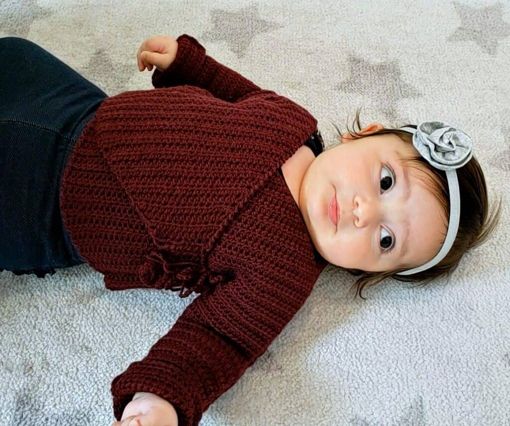 The Gingersnap Wrap Sweater - Crochet Baby Kimono