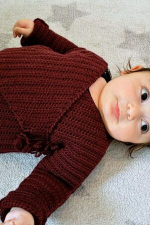 The Gingersnap Wrap Sweater - Crochet Baby Kimono