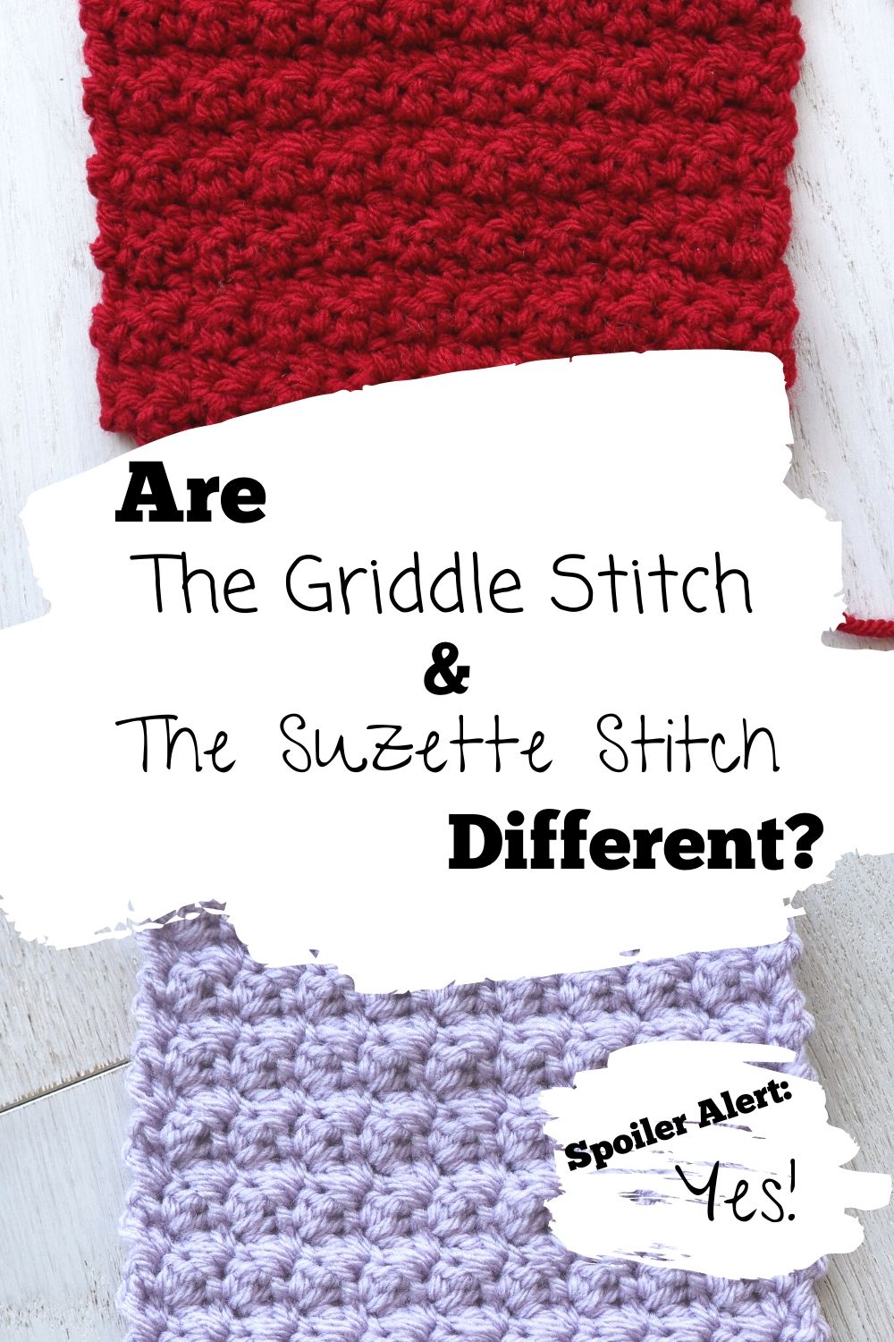 Are the griddle stitch and the Suzette stitch different? Spoiler alert: yes!