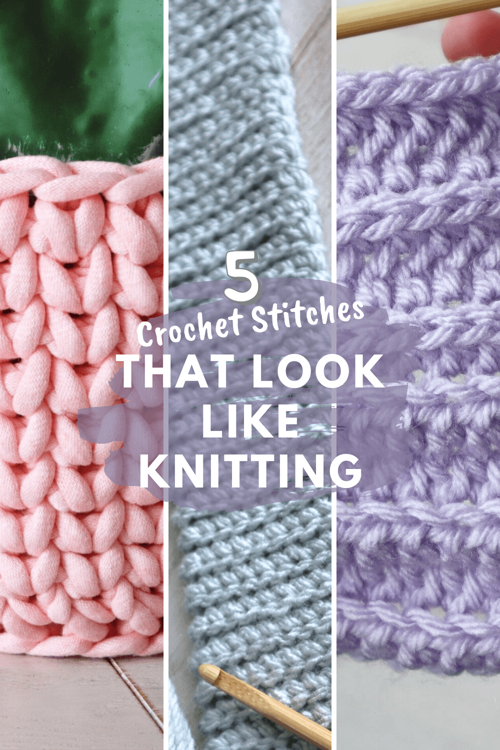 5 Crochet Stitches That Look Like Knitting!