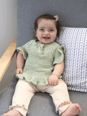 Ruffles and Puffles Top - Baby Girl Crochet Pattern