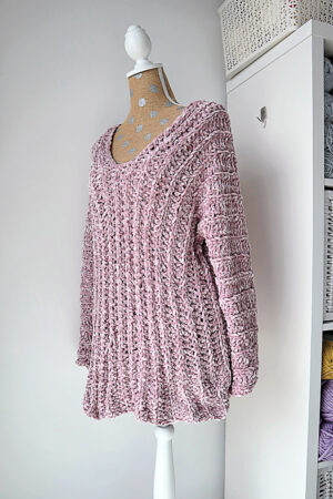 Velvet Tunic – Crochet Sweater Pattern – The Snugglery