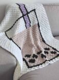Boba tea crochet blanket
