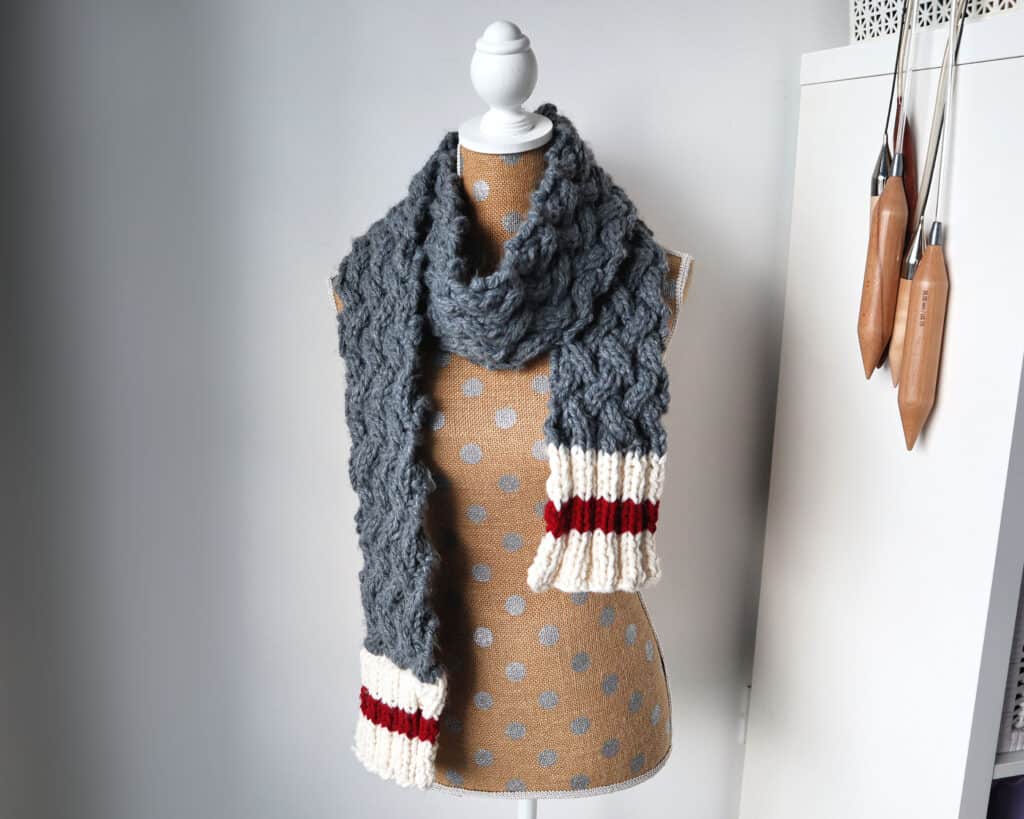 Daniel's Scarf - Cable Knit Scarf Pattern