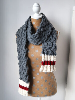 Daniel's Scarf - Cable Knit Scarf Pattern