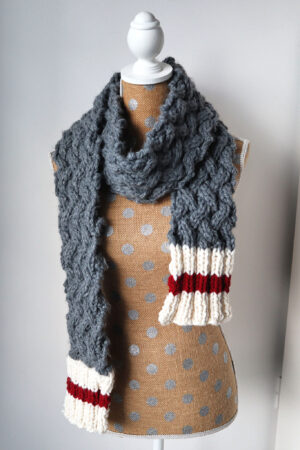 Daniel's Scarf - Cable Knit Scarf Pattern