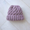 Faux Cable Knit Beanie - Knitted Hat Pattern - Image 4