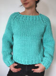 Bottom up knit sweater pattern