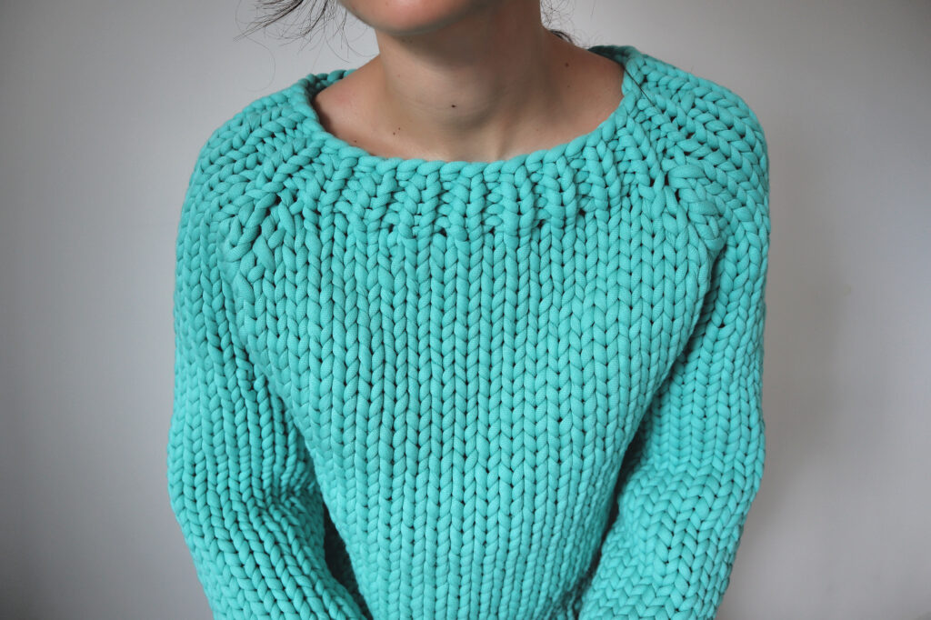 Big Bottom-Up Sweater – Knit Sweater Pattern – The Snugglery