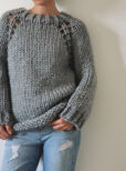 super chunky top down raglan sweater pattern