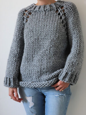 Super Chunky Raglan - Top Down Knit Sweater Pattern