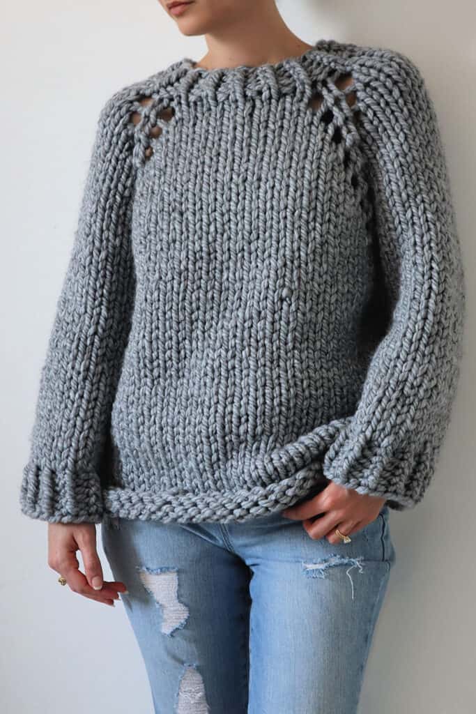 Super Chunky Raglan - Top Down Knit Sweater Pattern