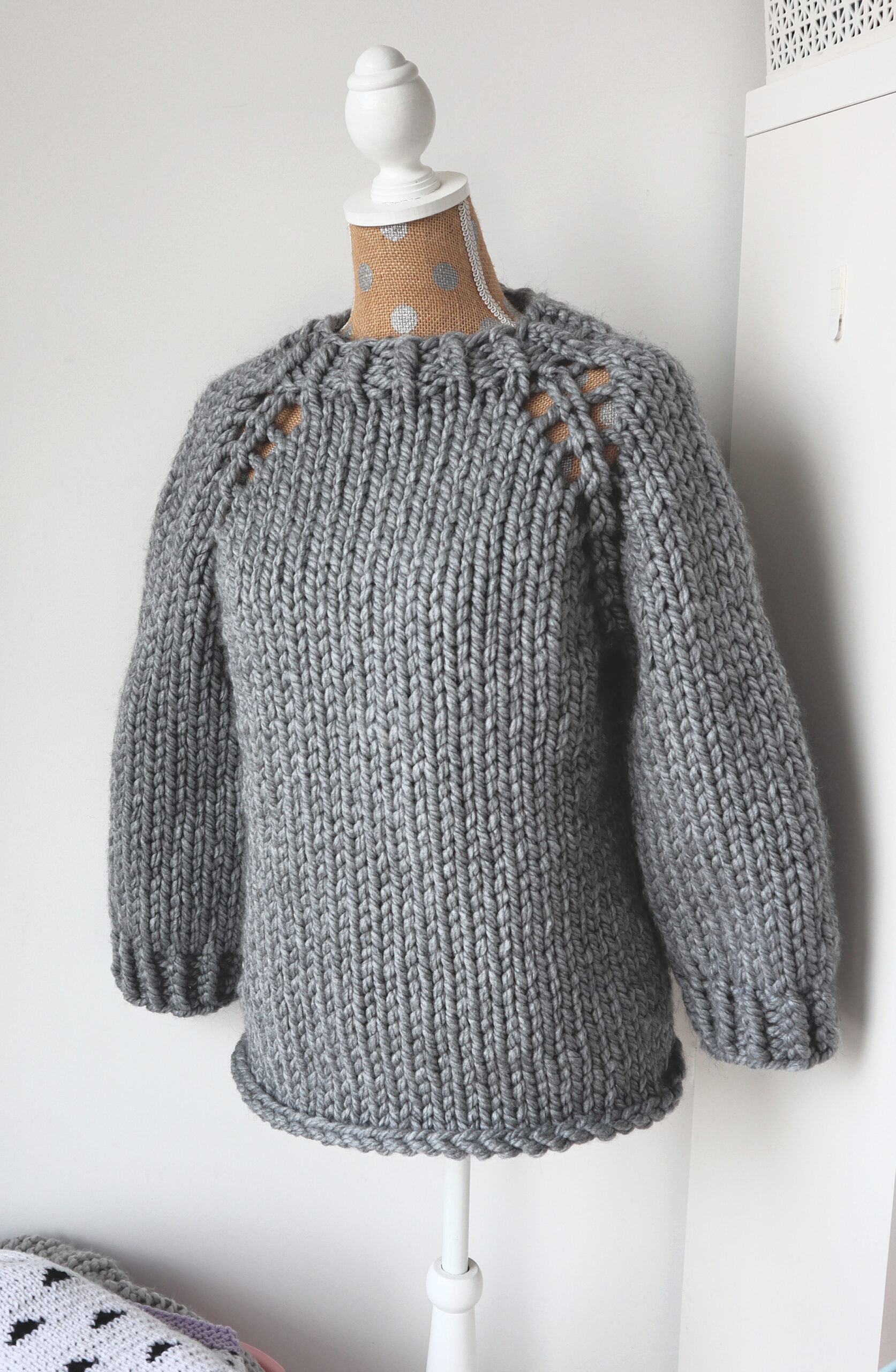 Super Chunky Raglan - Top Down Knit Sweater Pattern