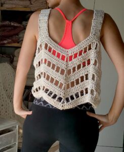 Lacey Chevron Crop Top – Crochet Cover Up Pattern – The Snugglery