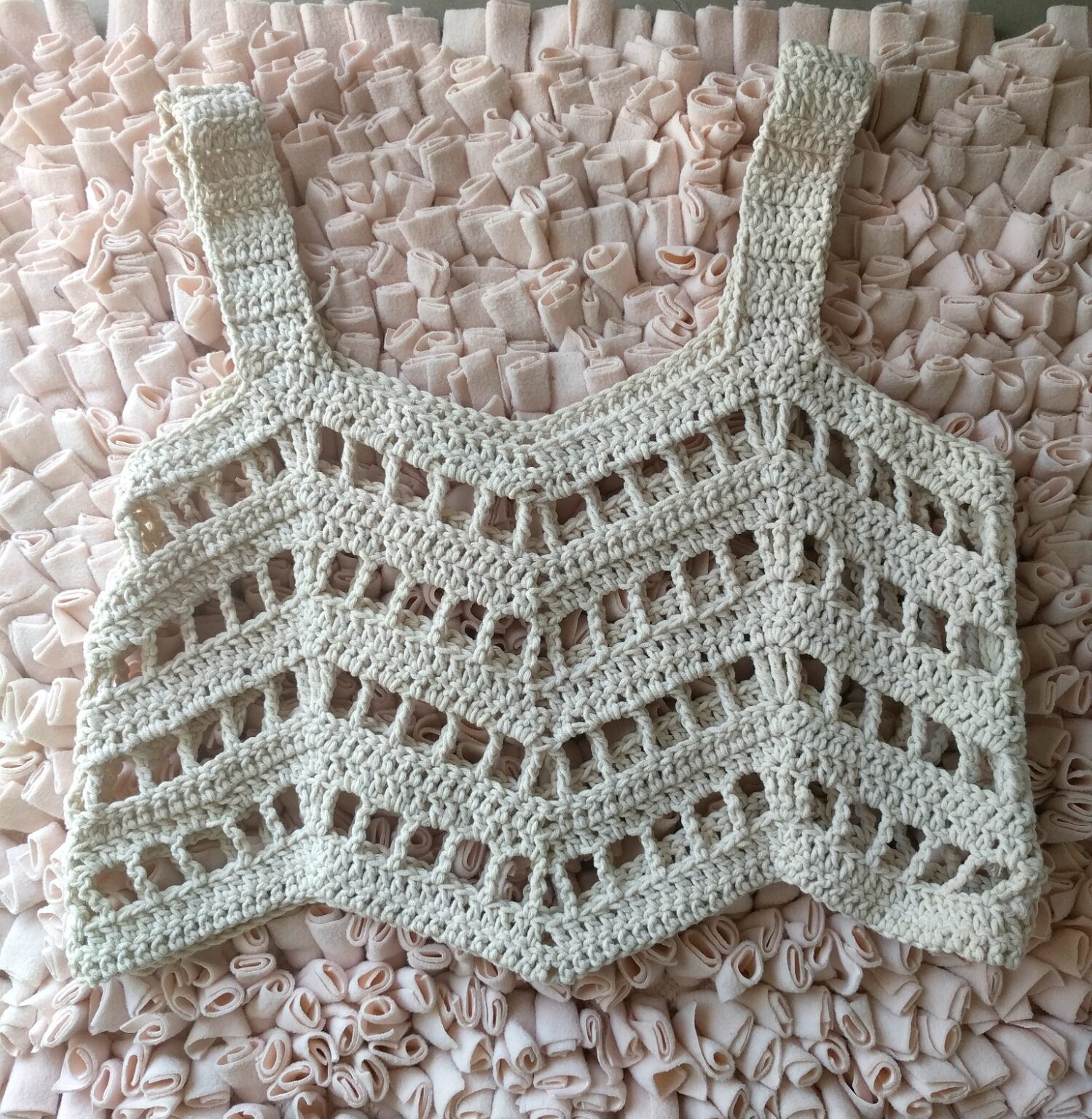 Lacey Chevron Crop Top Crochet Cover Up Pattern The Snugglery 