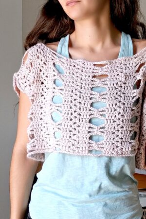 Crochet lace boxy top pattern