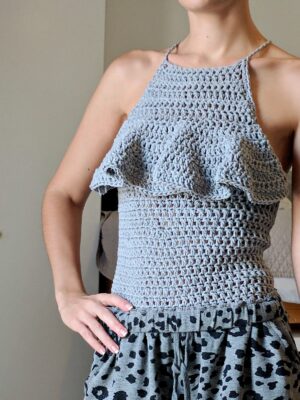 Ruffle Halter Tank - Crochet Top Pattern