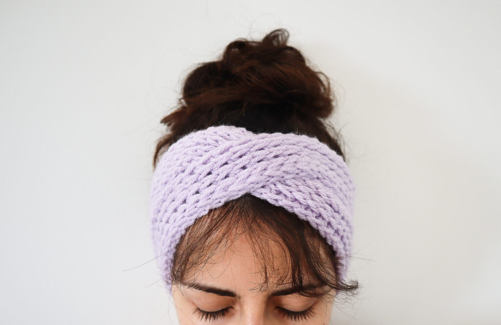 Twisted Turban Headband Crochet Ear Warmer Pattern The Snugglery