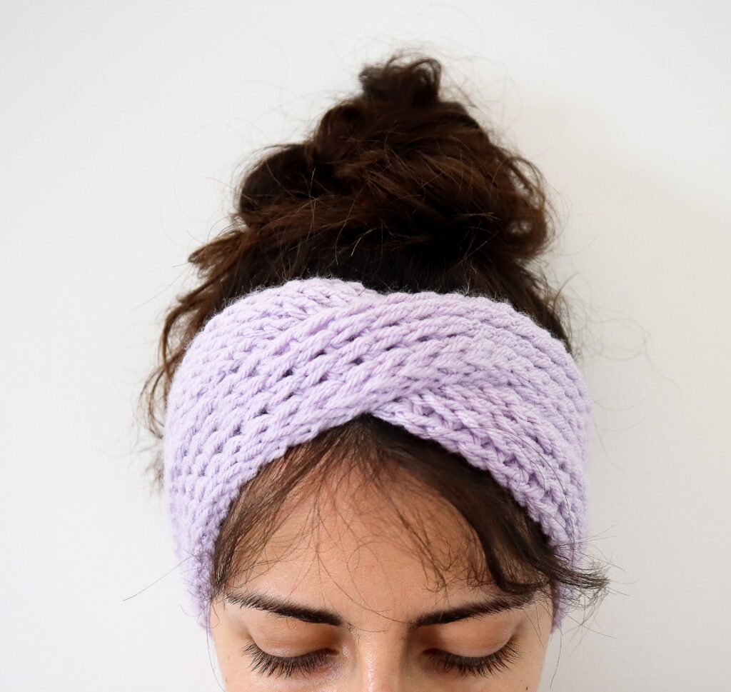 Twisted Turban Headband - Crochet Ear Warmer Pattern - The Snugglery