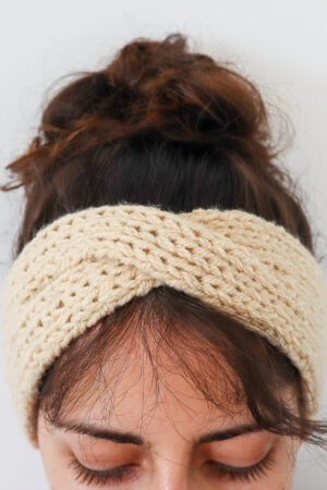 Turban Style Headband - Twist Front Knit Ear Warmer Pattern