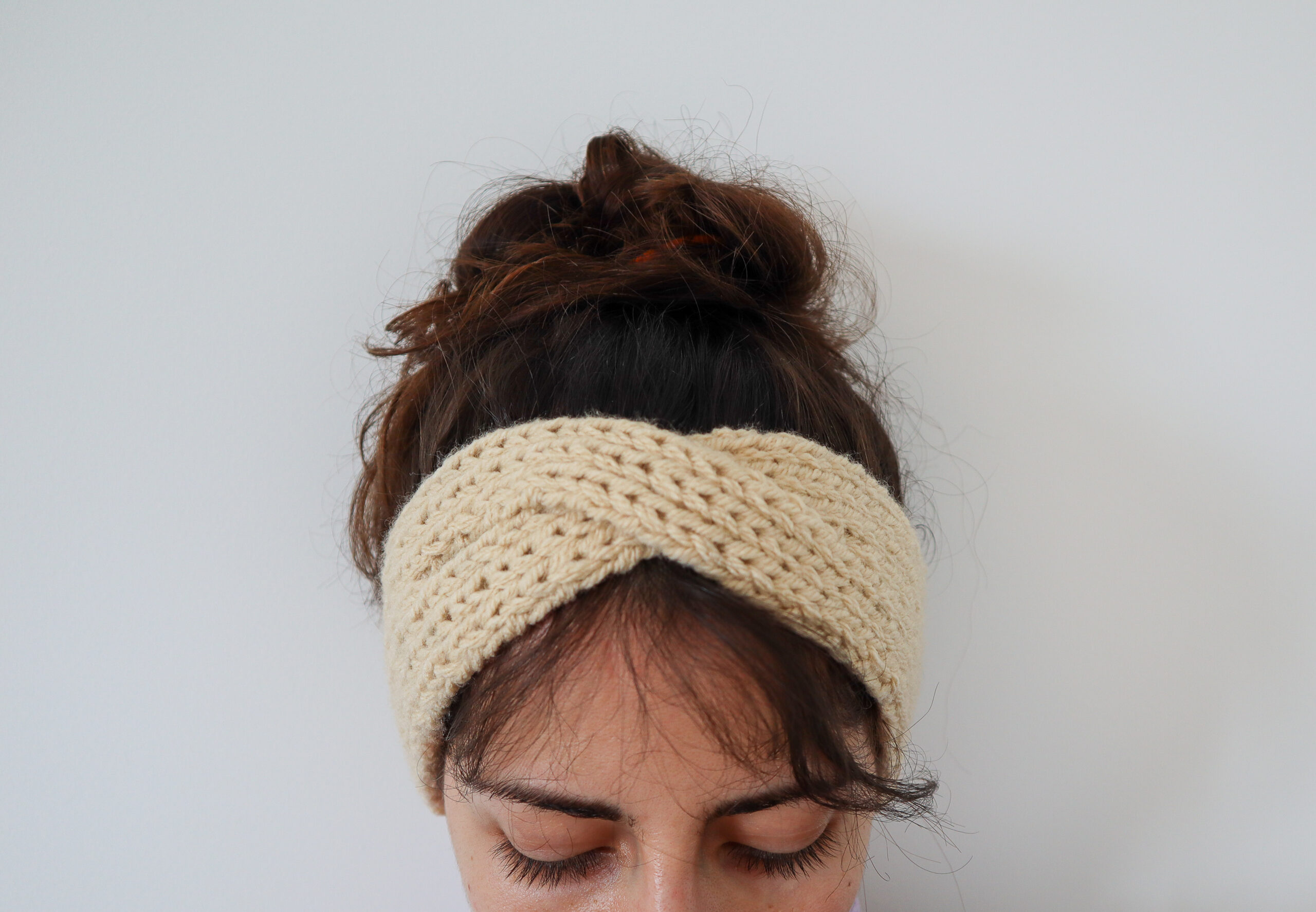 Details about   Ladies headband twist headband cross wool knitted headband headdress