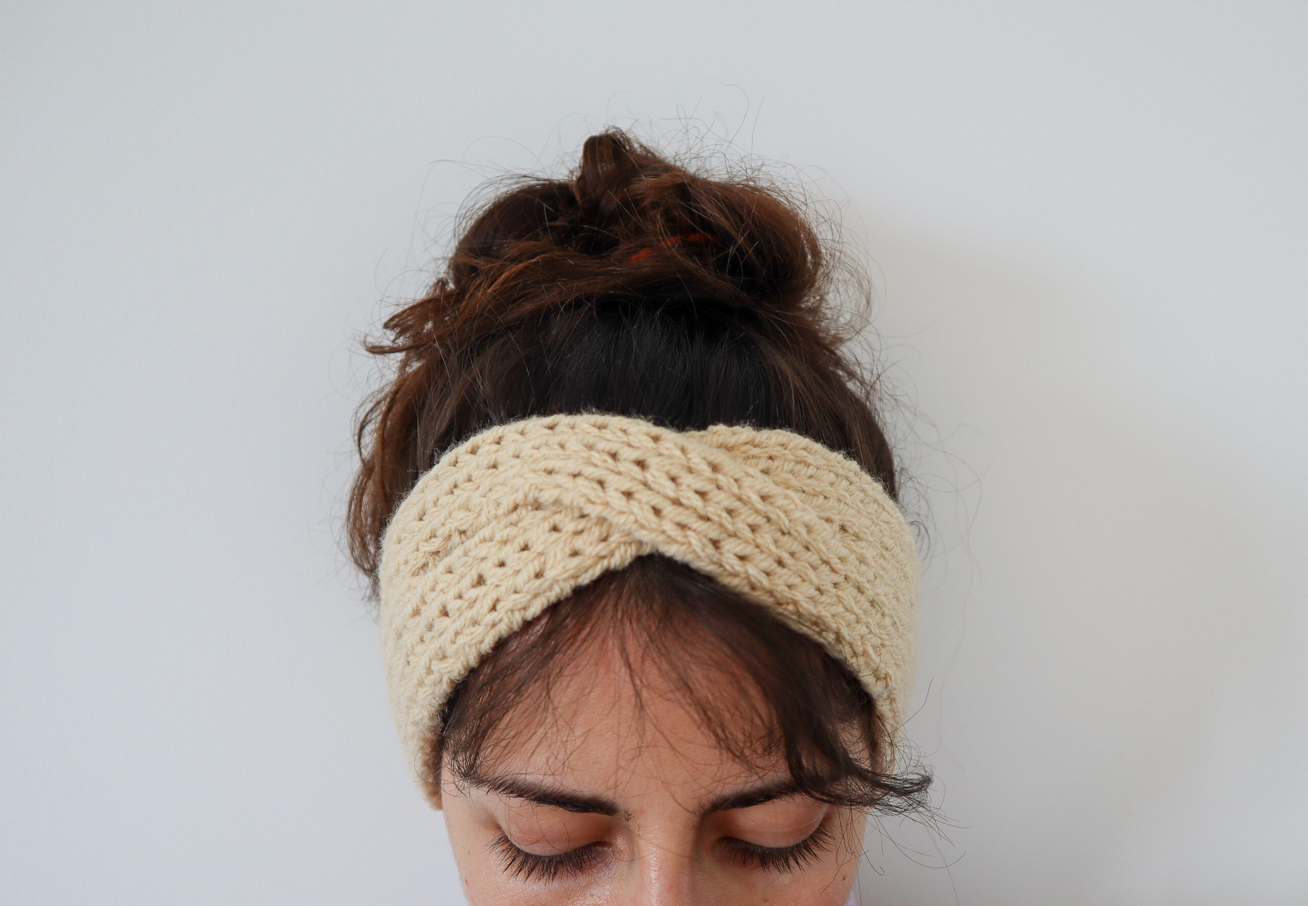 Turban Style Headband – Twist Front Knit Ear Warmer Pattern – The Snugglery