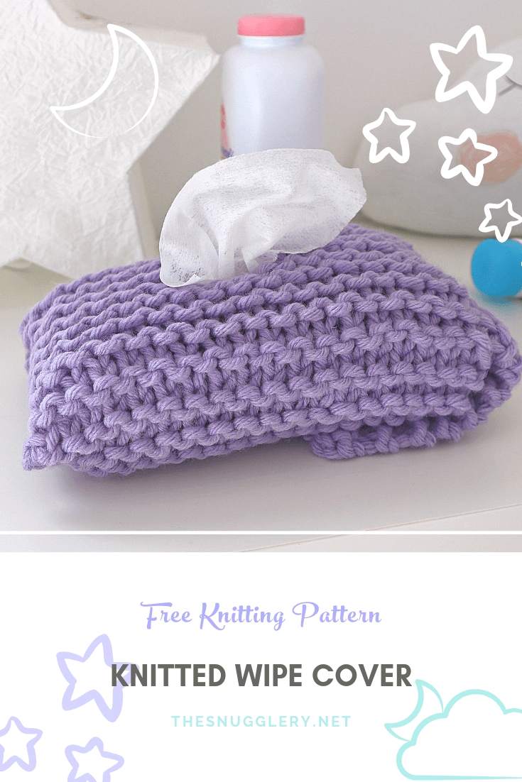 Knit baby wipe cover pattern