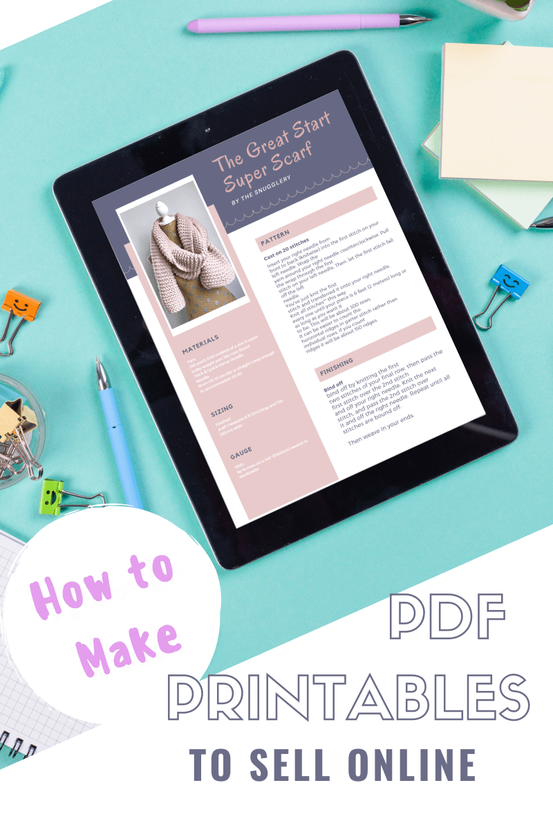 how to make pdf printables to sell