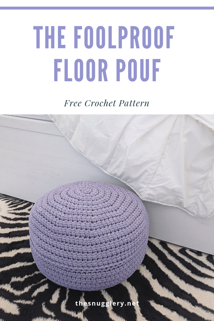 The Foolproof Floor Pouf – Free Crochet Pouf Pattern