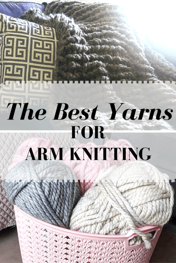 how many yards of yarn to arm knit a blanket