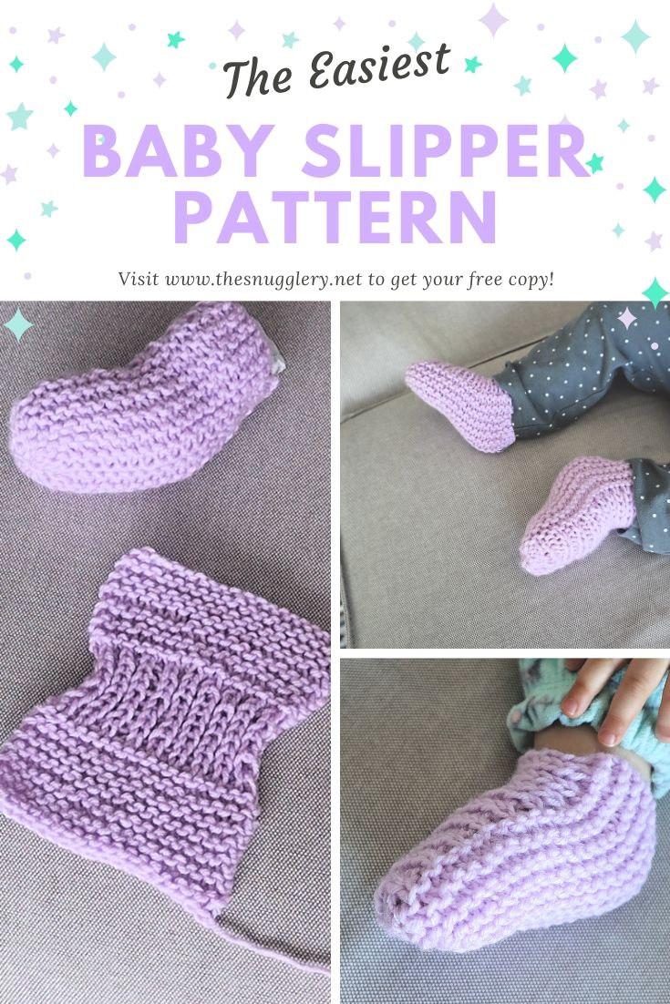 The Easiest Knit Baby Slippers – Baby Socks Knitted Flat