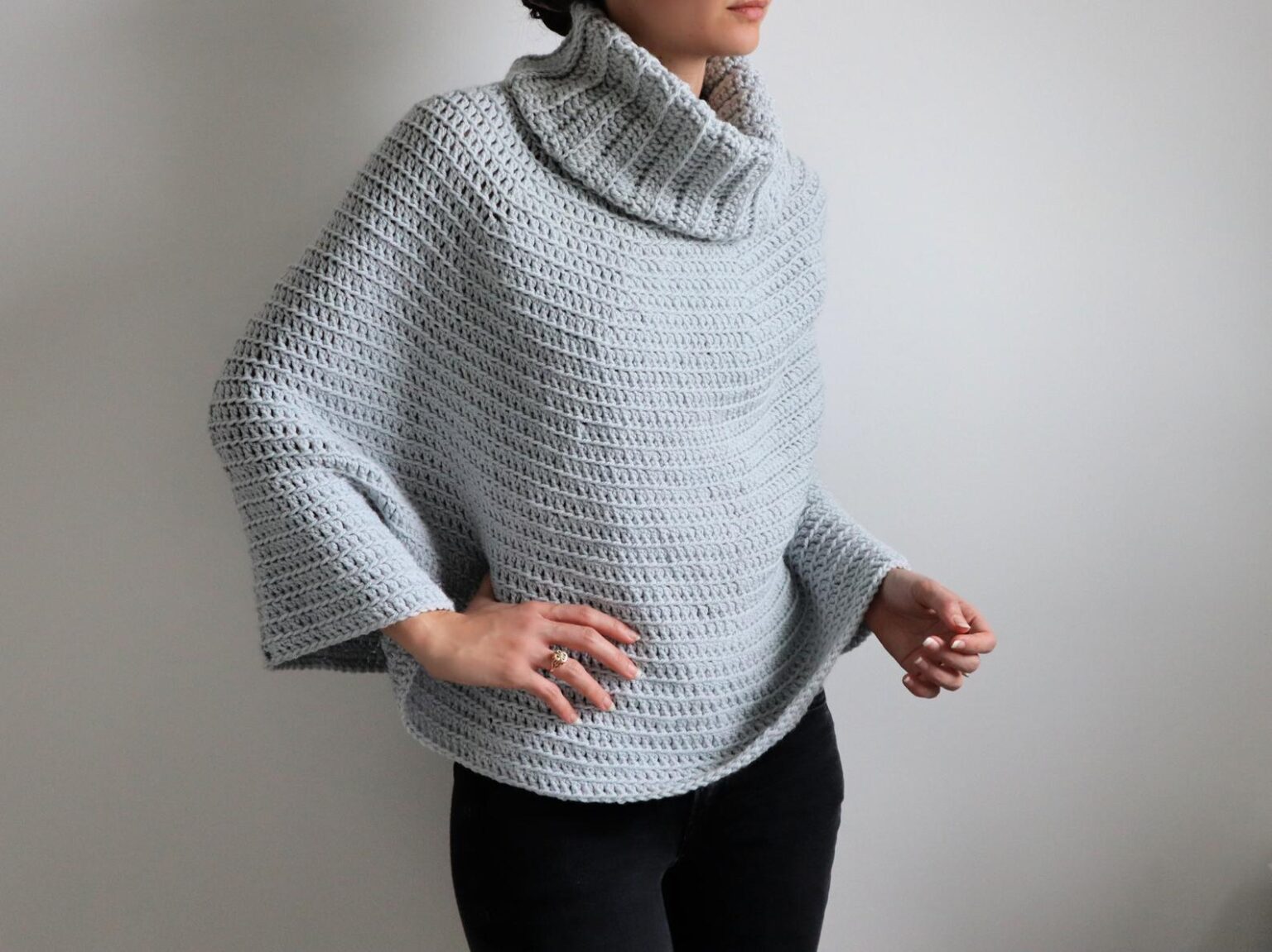 Cowl Neck Capelet – Crochet Poncho Pattern – The Snugglery