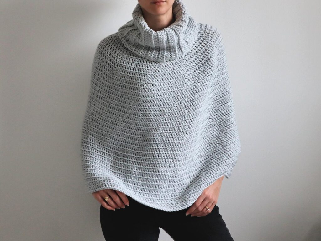Cowl Neck Capelet Crochet Poncho Pattern The Snugglery