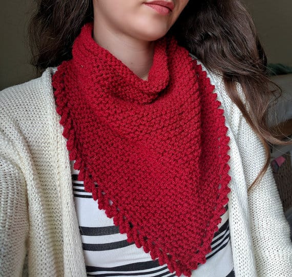 Home For The Holidays Bandana - Knit Scarf Pattern