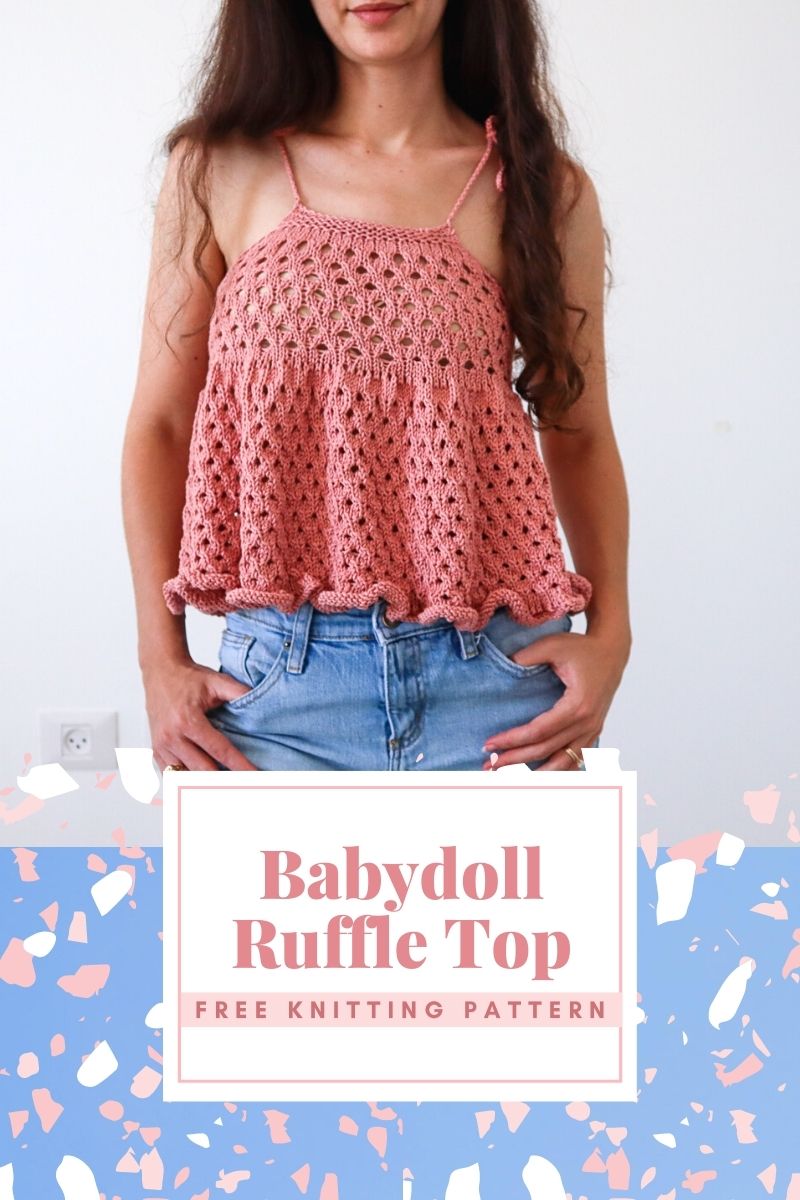 Babydoll Ruffle Top – Free Knitting Pattern