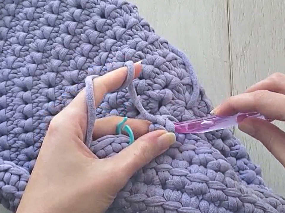 crochet floor pouf