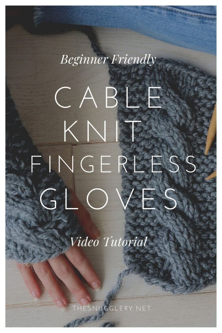 Cable Knit Fingerless Gloves