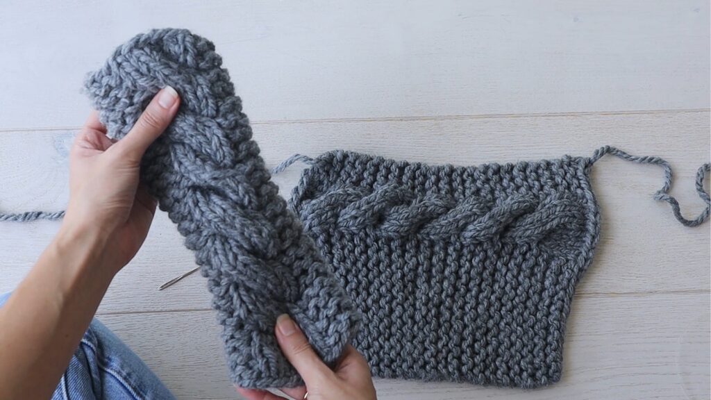 chunky cable knit wrist warmers
