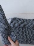 chunky cable knit wrist warmers