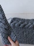 chunky cable knit wrist warmers