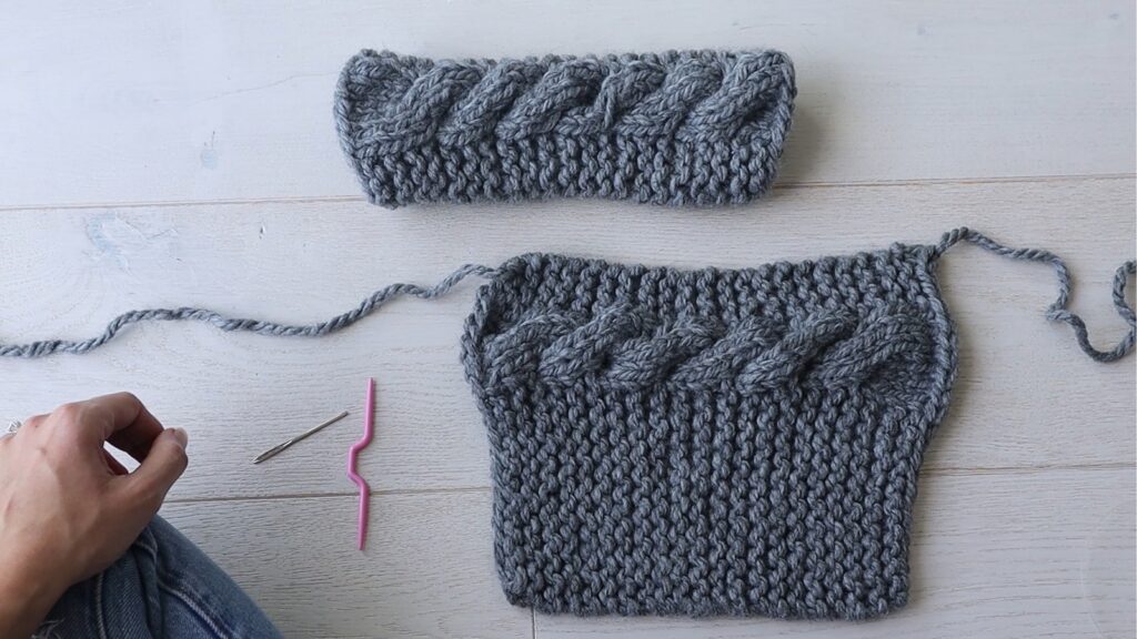 chunky cable knit fingerless gloves