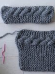 chunky cable knit fingerless gloves