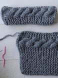 chunky cable knit fingerless gloves