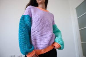 bottom up crochet sweater
